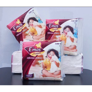 combo 5 bịch khăn giấy vuông Emos (300mmx330mm)
