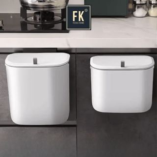 Thùng đựng rác nhà bếp treo cửa FEEKA có nắp sang trọng, thùng rác treo tủ bếp mini cỡ lớn nhỏ dễ thương