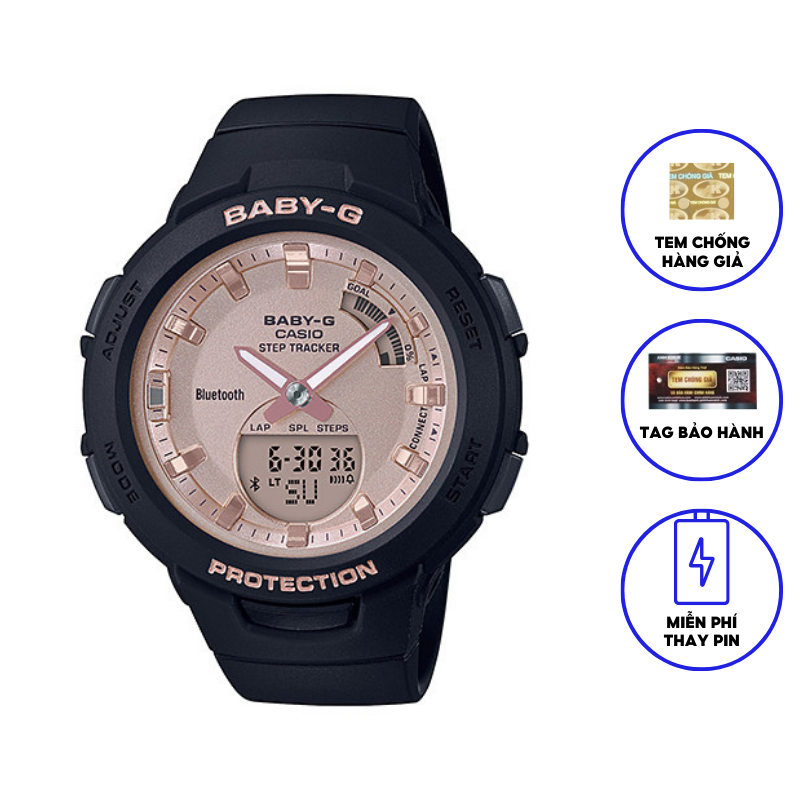 Đồng Hồ Nữ Casio Dây Nhựa BABYG BSA-B100MF-1ADR Chính Hãng