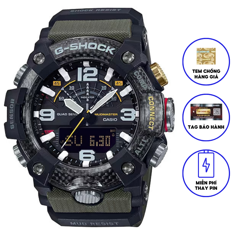 Đồng Hồ Casio Nam Dây Nhựa GSHOCK GG-B100-1A3DR Chính Hãng