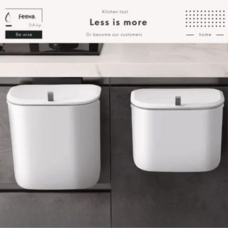 Thùng đựng rác nhà bếp treo cửa FEEKA có nắp sang trọng, thùng rác treo tủ bếp mini cỡ lớn nhỏ dễ thương