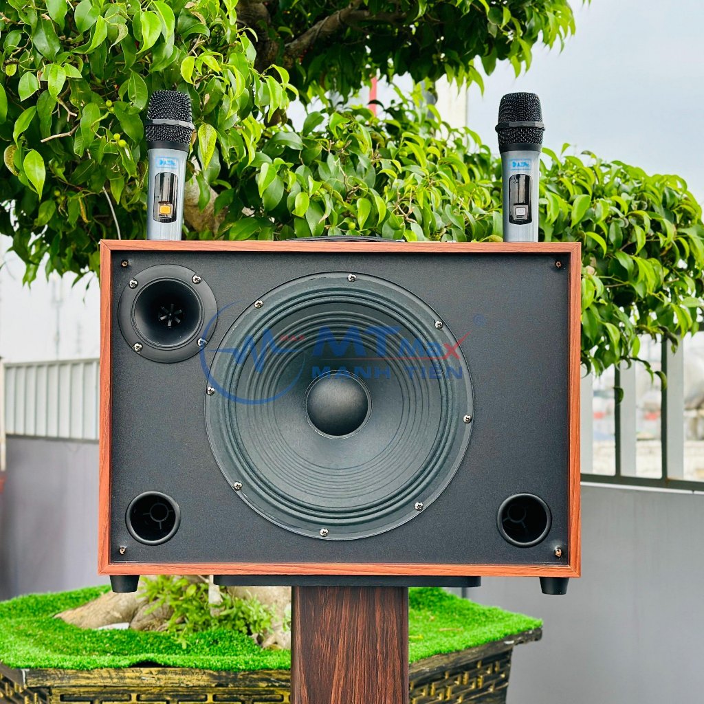 Loa Bluetooth Di Động AZPro SG09 - Loa 2 Đường Tiếng Bass25 Siêu Trầm Âm Thanh Mạnh Mẽ Vô Đối Đi Kèm 2 Micro Không Dây