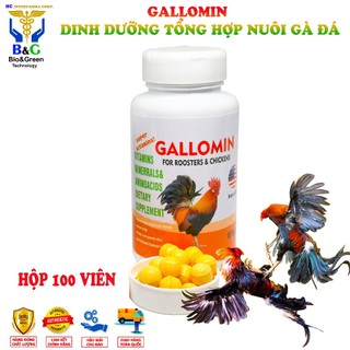 Gallomin nuôi gà tơ chế độ đá hộp 100 viên