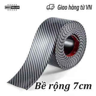 Miếng Dán Bảo Vệ Cạnh Cửa Xe Hơi Bằng Sợi Carbon 3D Bóng Chống Sốc