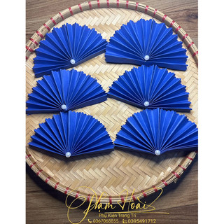 Quạt giấy nhiều màu trang trí, decor