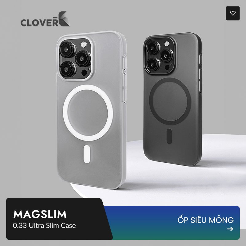 Ốp Lưng Siêu Mỏng MagSlim Case - Ốp Lưng Nhám, Trong Mờ, Không Bám Vân Tay, Hỗ Trợ Sạc Không Dây Từ Tính Magnetic