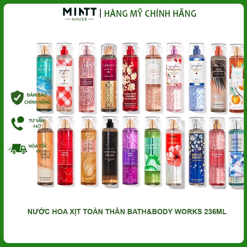 Nước hoa xịt toàn thân Bath&Body Works 236ml xuất xứ Mỹ
