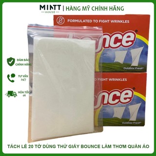 Combo 20 tờ giấy Bounce dùng trong sấy, ướp thơm quần áo xuất xứ Mỹ