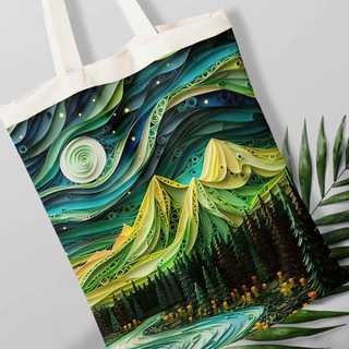 Túi canvas, túi vải bố in hình Núi đầy sao