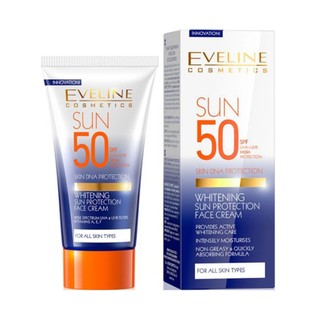 Kem chống nắng làm sáng da eveline spf50 50ml sun care expert whitening face cream spf50 uva