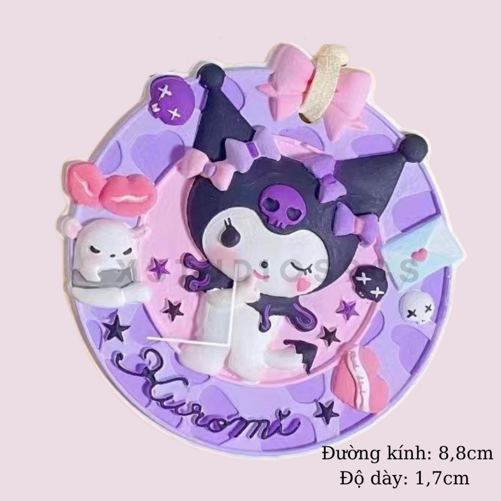 Tranh tượng thạch cao tô màu Kuromi (không kèm màu)