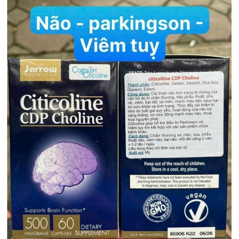 《Date 2026》Citicolilne CDP Choline 500mg