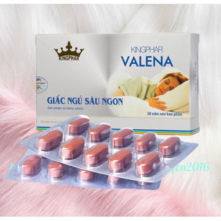 Thảo Dược An Thần Ngủ Ngon VALENA Kingphar - Hộp 30 Viên - Giúp an thần, gây ngủ, tạo giấc ngủ đến nhanh, tự nhiên