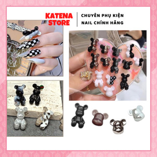 Charm gấu bearbrick gắn móng nail xinh xắn