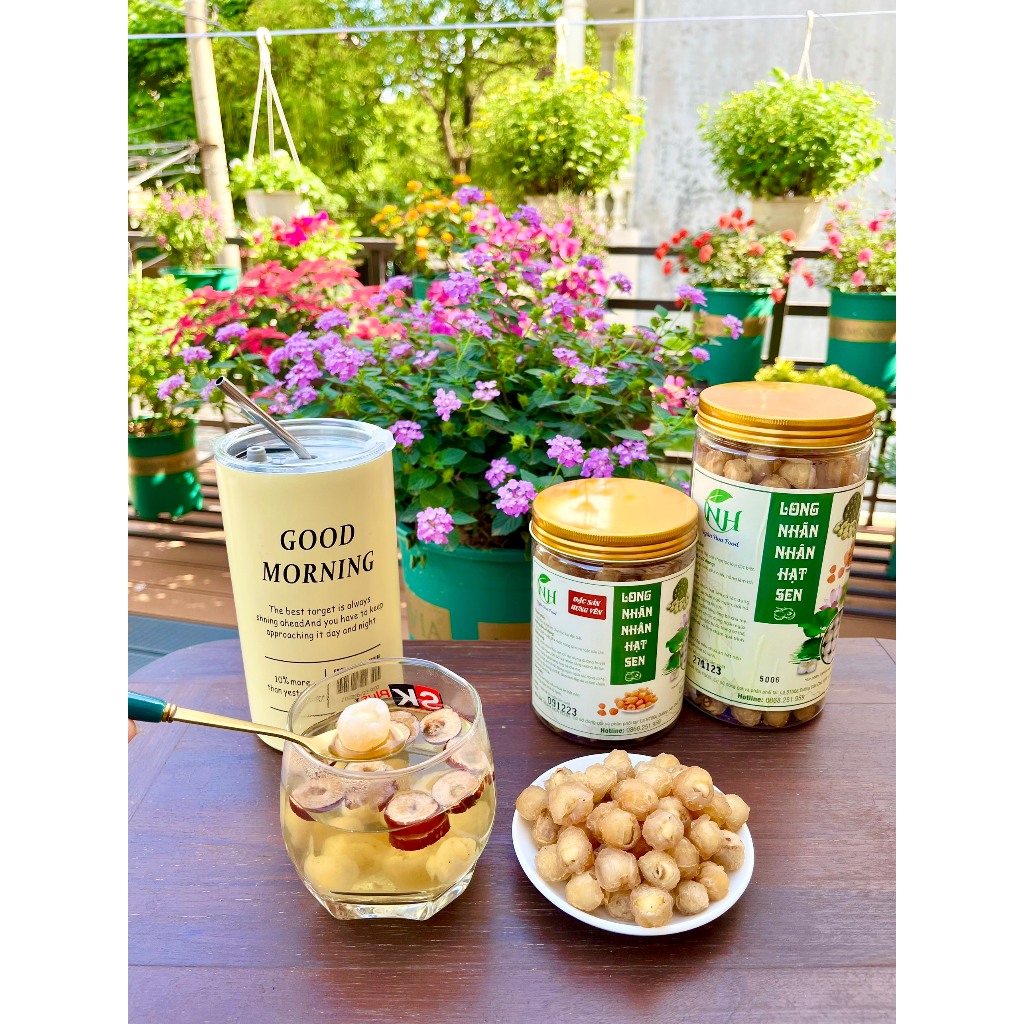 1000g Long nhãn ôm sen Ngân Hoa hàng cao cấp đặc biệt long nhãn nhân hạt sen long nhãn sấy sẻo món ăn vặt dẻo ngậy