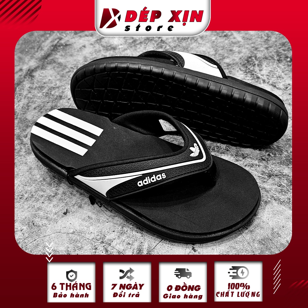 Dép Kẹp Adidas Cao Cấp Quai Nhựa Mềm Đế Cao Su Siêu nhẹ