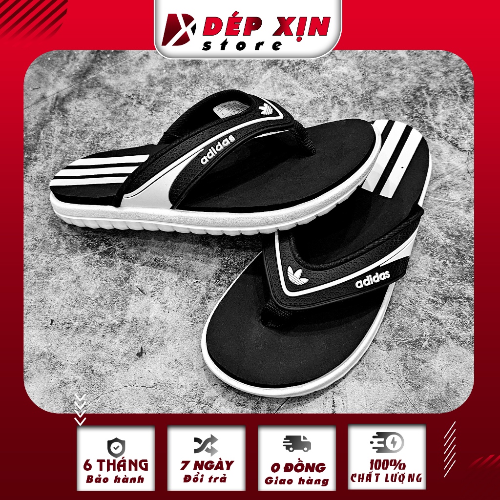 Dép Kẹp Adidas Cao Cấp Quai Nhựa Mềm Đế Cao Su Siêu nhẹ