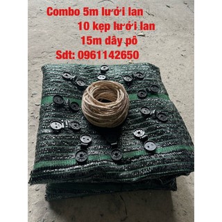 Combo 5m lưới che nắng khổ 4m kèm thêm kẹp và dây căng tiện dụng thuận tiện