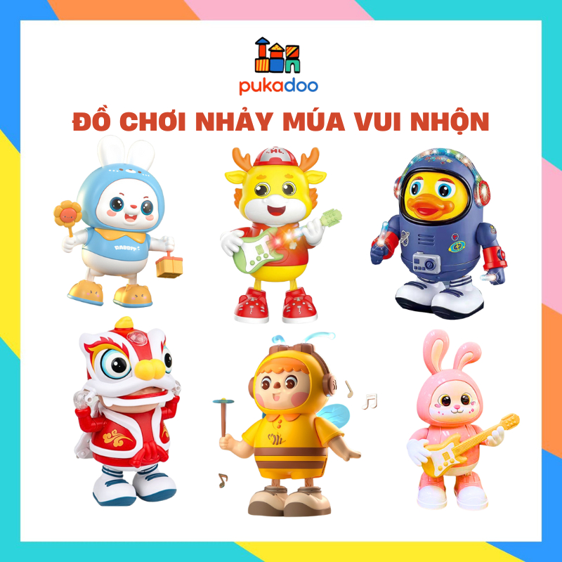 Đồ Chơi Thỏ Nhảy Múa Vui Nhộn, Vịt Phi Hành Gia, Thỏ Chơi Đàn, Heo Dj