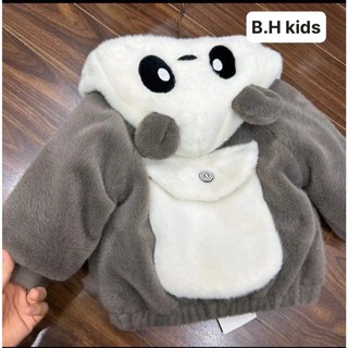 Áo khoác lông tai gấu cho bé trai , bé gái cân nặng từ 8 -18kg