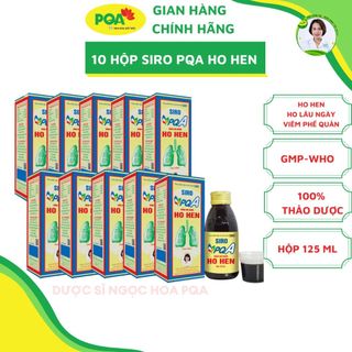 Combo 10 Hộp Siro Ho Hen PQA giúp thông thoáng đường thở cho người bị ho hen, ho lâu ngày, khó thở