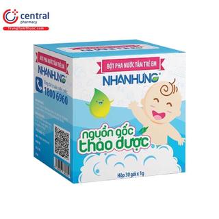 ✔️️️BỘT TẮM TRẺ EM NHÂN HƯNG Hộp 30 gói x 1g