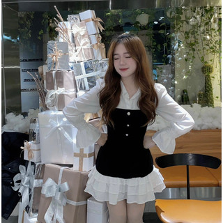 [Ảnh Thật / Sẵn] 🌿VÁY SƠ MI DÁNG LIỀN 3 TẦNG *LYLY DRESS TWEET*