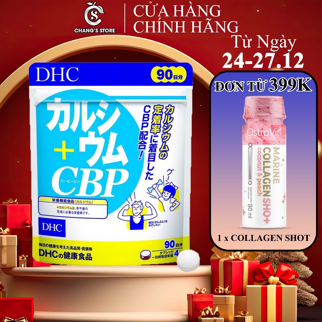 Viên Uống Bổ Sung Canxi Tăng Chiều Cao, Săn Chắc Xương DHC Calcium + CBP 360 Viên