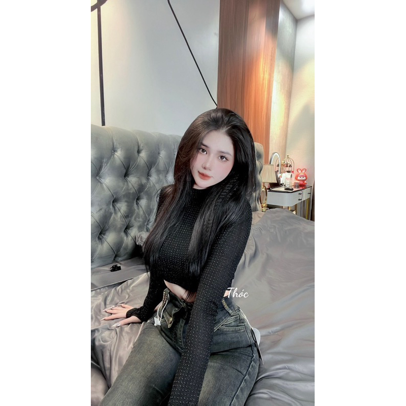 Áo nhũ bling croptop trẻ trung năng động