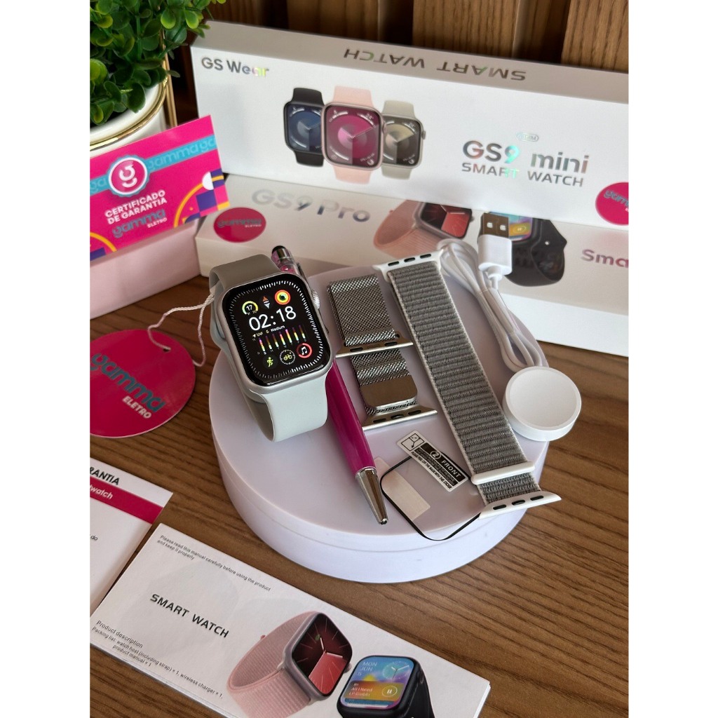 Đồng hồ SMART WATCH GS9 MINI 41mm viền thép nhận Full thông báo nghe gọi bảo hành 6 tháng ALEISTER