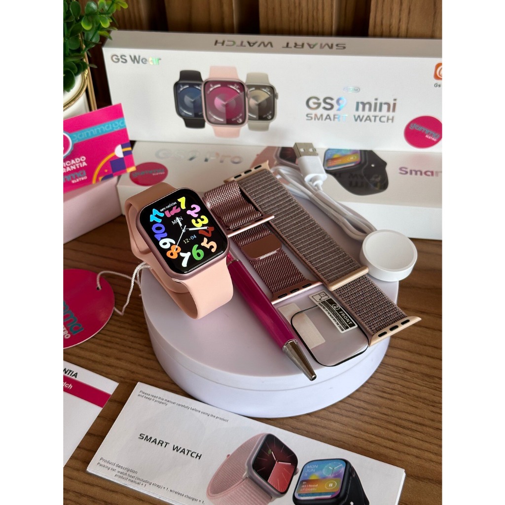 Đồng hồ SMART WATCH GS9 MINI 41mm viền thép nhận Full thông báo nghe gọi bảo hành 6 tháng ALEISTER