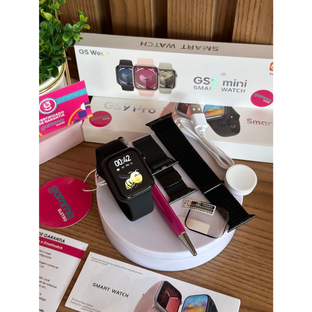 Đồng hồ SMART WATCH GS9 MINI 41mm viền thép nhận Full thông báo nghe gọi bảo hành 6 tháng ALEISTER