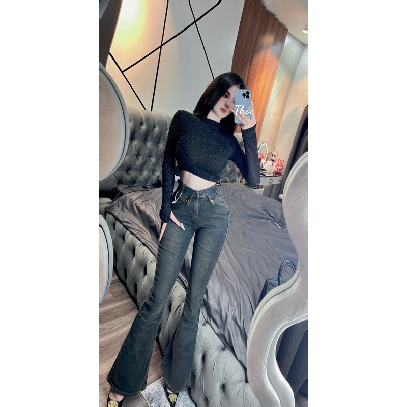 Áo nhũ bling croptop trẻ trung năng động