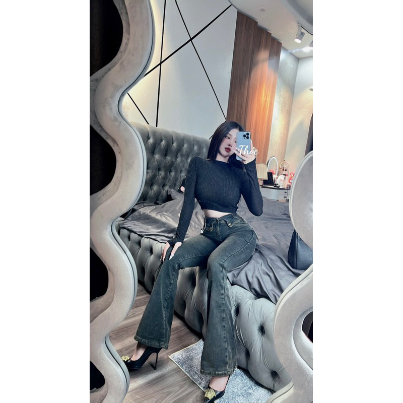 Áo nhũ bling croptop trẻ trung năng động