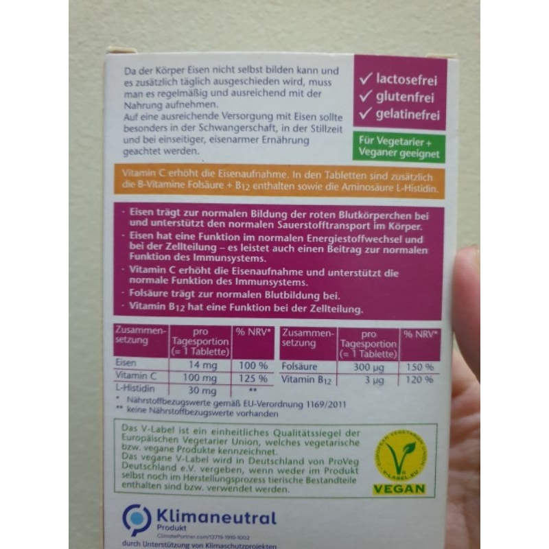 Viên bổ sung sắt Eisen + C Đức