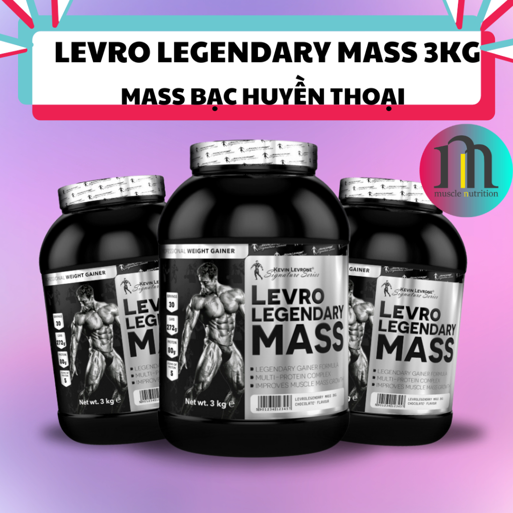 LEVRO LEGENDARY MASS - TĂNG CÂN NHANH - PHÁT TRIỂN CƠ BẮP GIÁ RẺ - HỘP 3KG