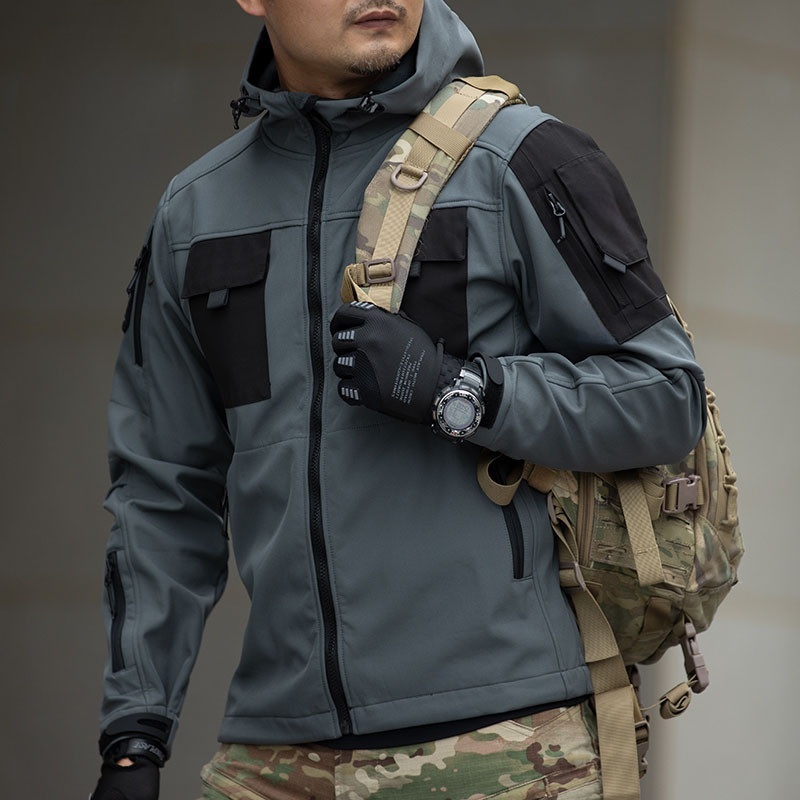 Áo Khoác Chiến Thuật, Áo Khoác Tactical Nam Lót Nỉ Giữ Ấm 007