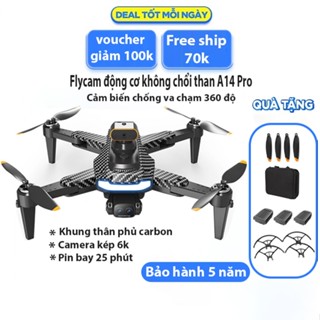Fly cam A14 Pro, bản nâng cấp của máy bay A13, Động cơ không chổi than, Pin 2500mAh bay 25 phút