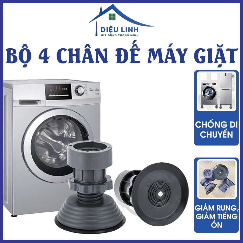 Chân đế máy giặt tăng giảm Bộ 4 chân đế chống rung chân đỡ đa năng cho máy giặt,tủ lạnh,tăng giảm chiều cao Dieulinhshop