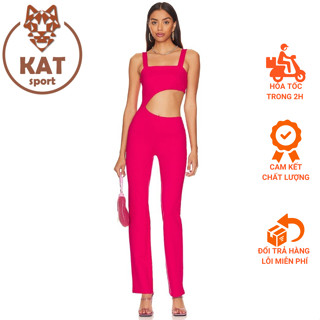 Bộ liền thân jum tập Gym Yoga [KAT SPORT] 2 dây quần ống suông, chất thun poly co giãn 4 chiều(poly 75% - Spanex 25%)