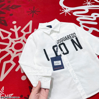 Sơmi dài tay đũi lụa sịn logo big ICON cho các bé