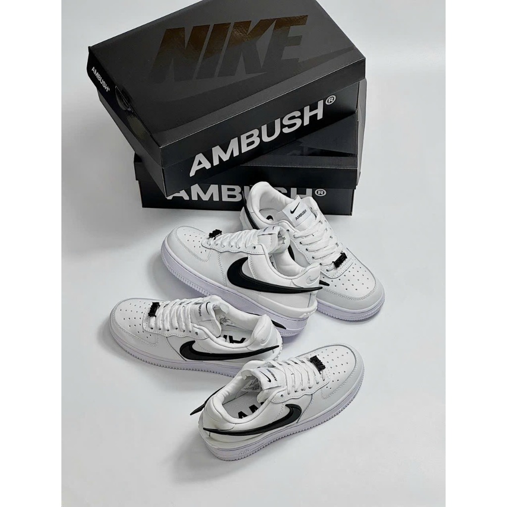 Giày_Nike Air Force 1  AMBUSH Low Phantom   , giày Af1 AMBUSH full trắng bản S.Cấp trung full phụ kiện hot 2023