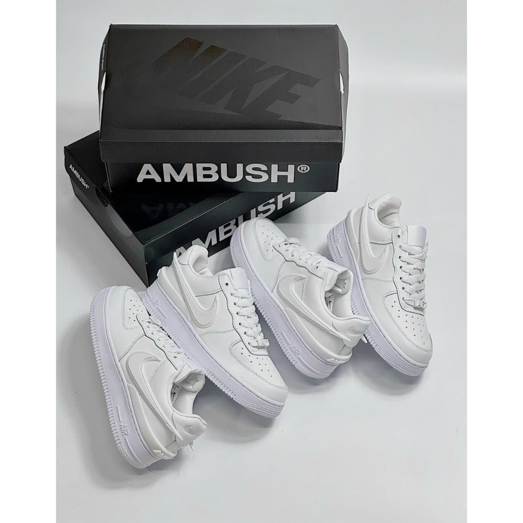 Giày_Nike Air Force 1  AMBUSH Low Phantom   , giày Af1 AMBUSH full trắng bản S.Cấp trung full phụ kiện hot 2023