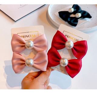 set 2 kẹp tóc nơ , kẹp tóc mái cho bé gái
