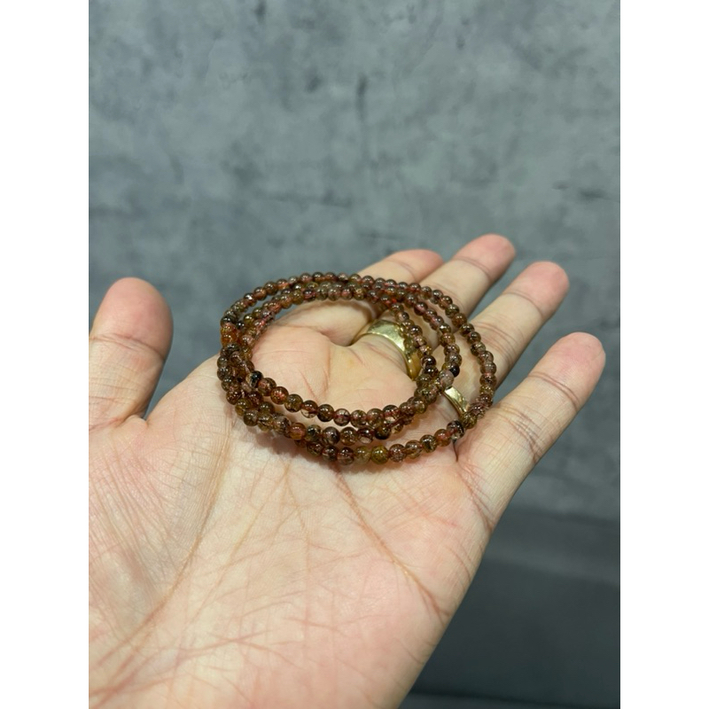 vòng đỏ thạch anh tóc 4mm (vòng đơn)