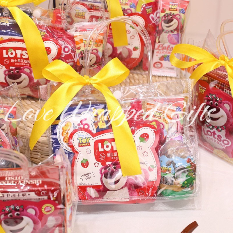 Set Hộp Quà Bánh Kẹo Gấu Dâu LOTSO 10 Món Tặng Người Yêu, Quà Sinh Nhật, Giáng Sinh,...