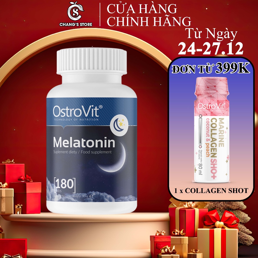 Viên Uống Giúp Ngủ Ngon Hơn Ostrovit Melatonin - 180 Viên