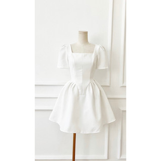 (Ảnh thật) Đầm thiết kế CC công chúa siêu tôn dáng, trắng size M
