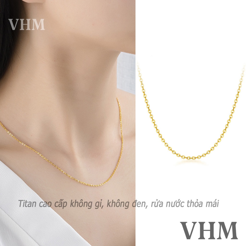 Dây chuyền titan trơn nữ không gỉ cao cấp DT01 VHM