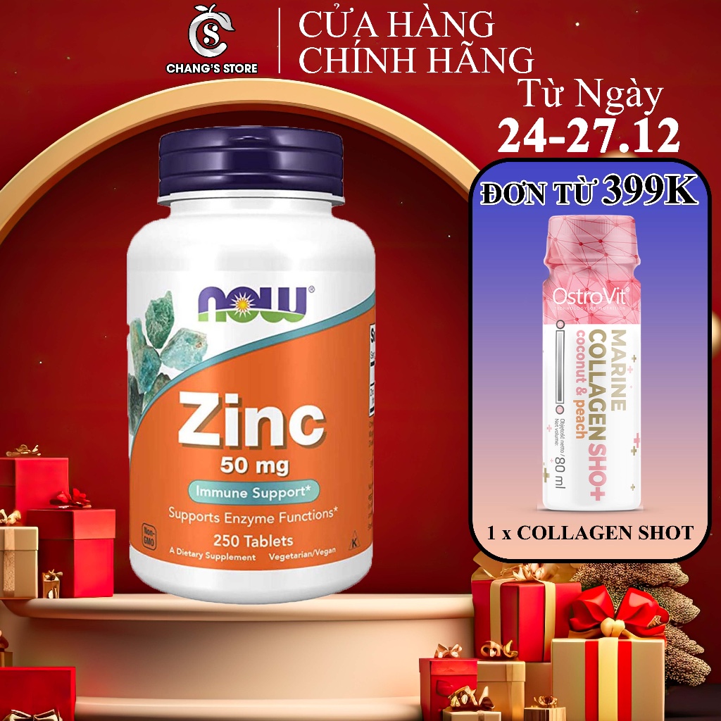 Viên Bổ Sung Kẽm Zinc NOW 50mg